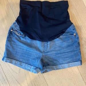 Time and Tru Blue Maternity Shorts